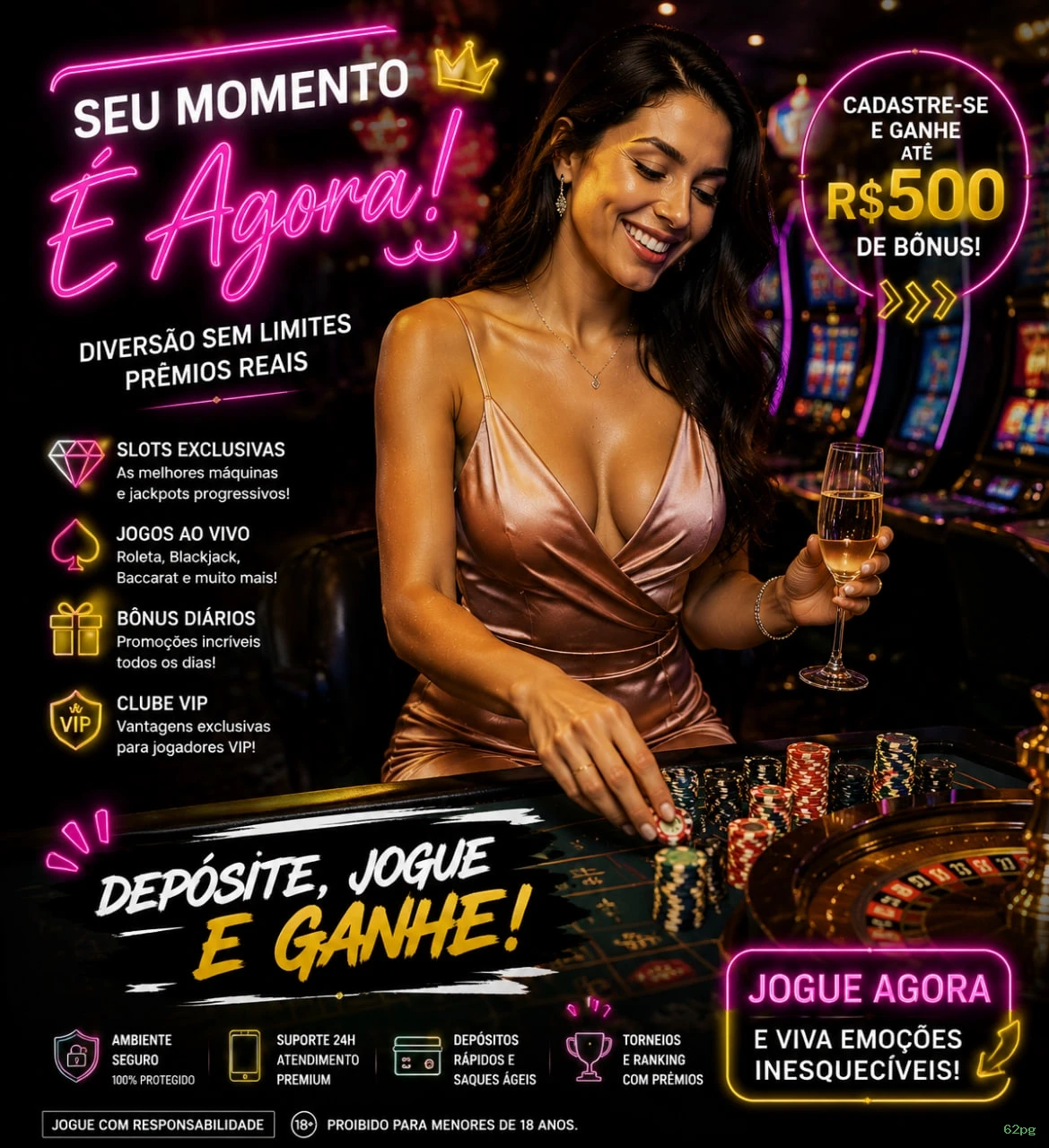 Slots com prêmios 62pg